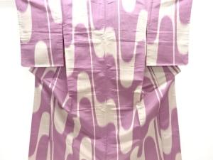 大正ロマン　壷垂れ模様織り出し銘仙着物